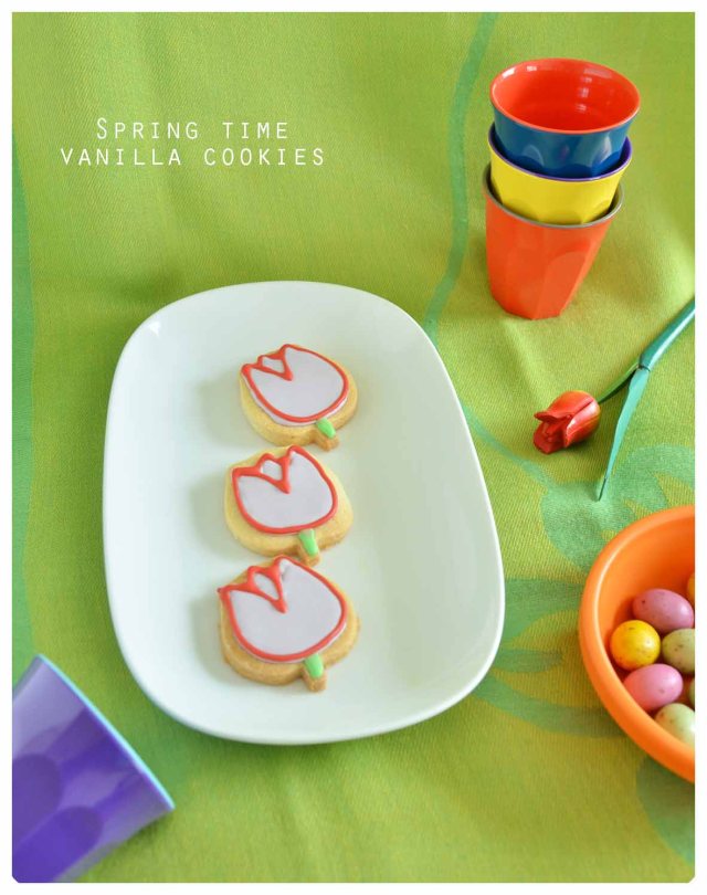 spring time vanilla cookies